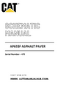 Cat Caterpillar AP655F Asphalt Paver Schematic Diagram Manual Serial Number - 479 PDF Download