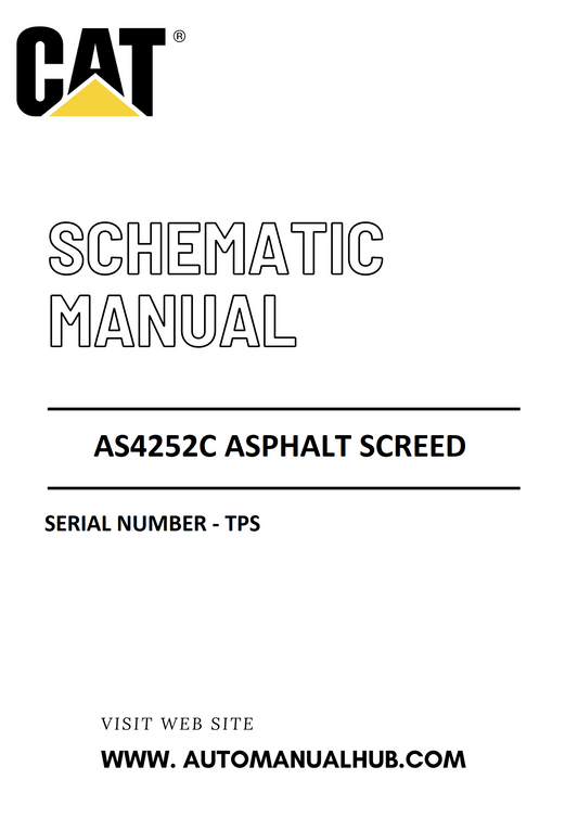 Cat Caterpillar AS4252C Asphalt Screed Schematic Diagram Manual Serial Number - TPS PDF Download