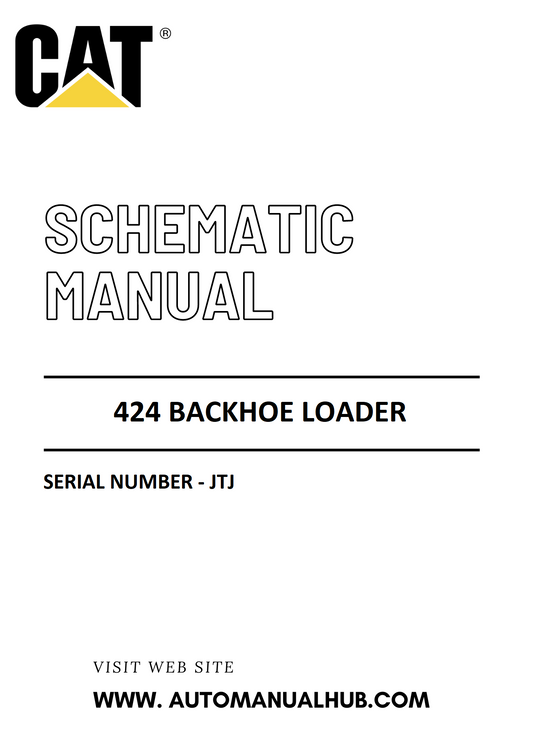 Cat Caterpillar 424 Backhoe Loader Schematic Diagram Manual Serial Number - JTJ PDF Download