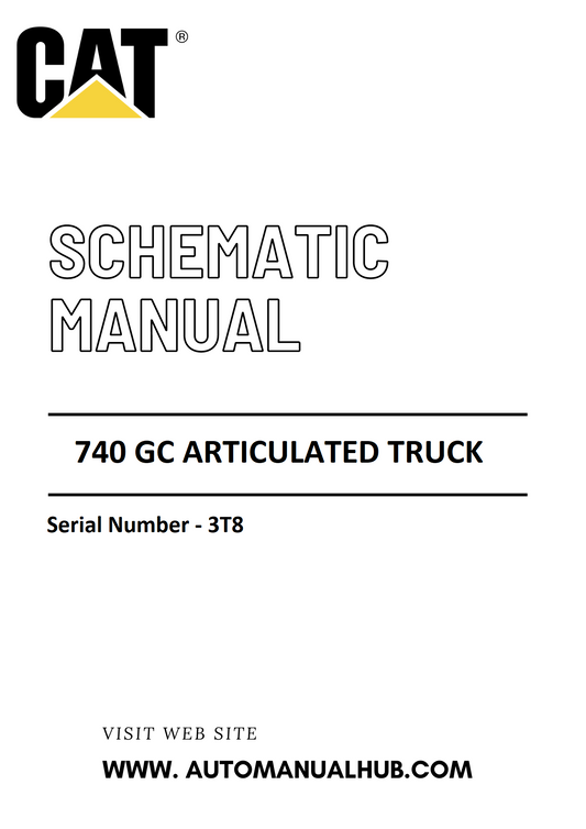 Cat Caterpillar 740 GC Articulated Truck Schematic Diagram Manual Serial Number - 3T8 PDF Download