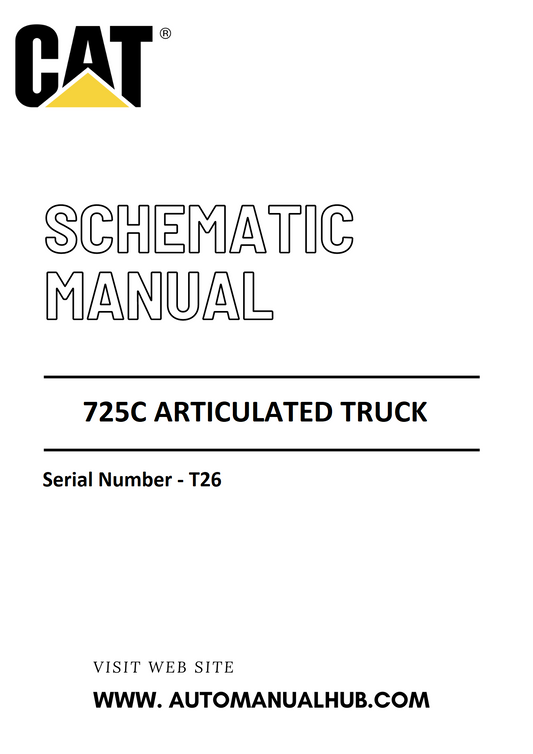 Cat Caterpillar 725C Articulated Truck Schematic Diagram Manual Serial Number - T26 PDF Download