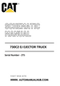 Cat Caterpillar 730C2 EJ Ejector Truck Schematic Diagram Manual Serial Number - 2T5 PDF Download