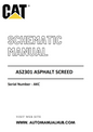 Cat Caterpillar AS2301 Asphalt Screed Schematic Diagram Manual Serial Number - AKC PDF Download