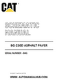 Cat Caterpillar BG-230D Asphalt Paver Schematic Diagram Manual Serial Number - B4G PDF Download