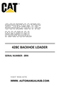 Cat Caterpillar 428C Backhoe Loader Schematic Diagram Manual Serial Number - 8RN PDF Download