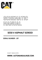 Cat Caterpillar SE50 V Asphalt Screed Schematic Diagram Manual Serial Number - J97 PDF Download