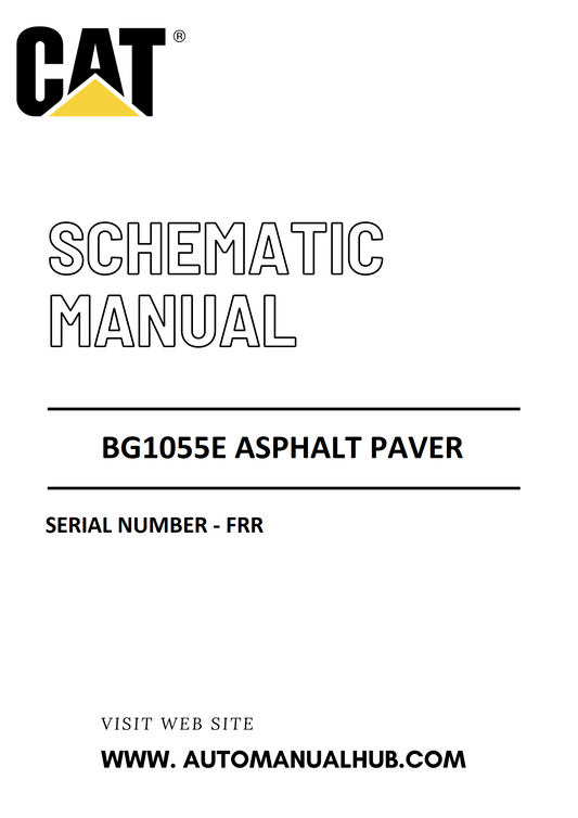 Cat Caterpillar BG1055E Asphalt Paver Schematic Diagram Manual Serial Number - FRR PDF Download