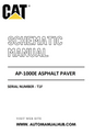 Cat Caterpillar AP-1000E Asphalt Paver Schematic Diagram Manual Serial Number - T1F PDF Download