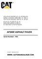 Cat Caterpillar AP300F Asphalt Paver Schematic Diagram Manual Serial Number - FRA PDF Download
