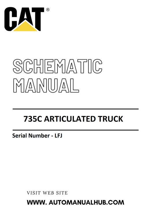 Cat Caterpillar 735C Articulated Truck Schematic Diagram Manual Serial Number - LFJ PDF Download