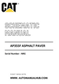 Cat Caterpillar AP355F Asphalt Paver Schematic Diagram Manual Serial Number - NRG PDF Download