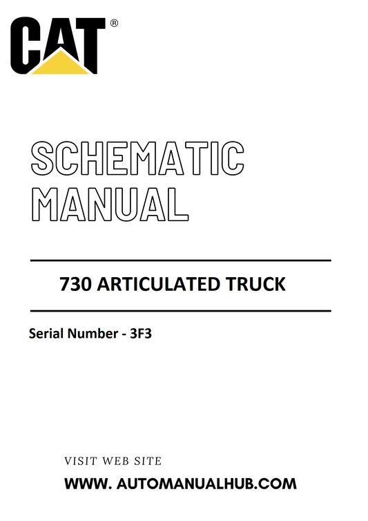 Cat Caterpillar 730 Articulated Truck Schematic Diagram Manual Serial Number - 3F3 PDF Download