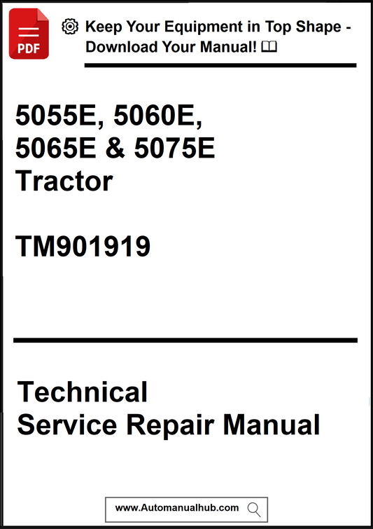 Technical Service Repair Manual for 5055E, 5060E, 5065E & 5075E Tractor with download prompt.