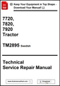 Technical Service Repair Manual for 7720, 7820, 7920 Tractor with download prompt.