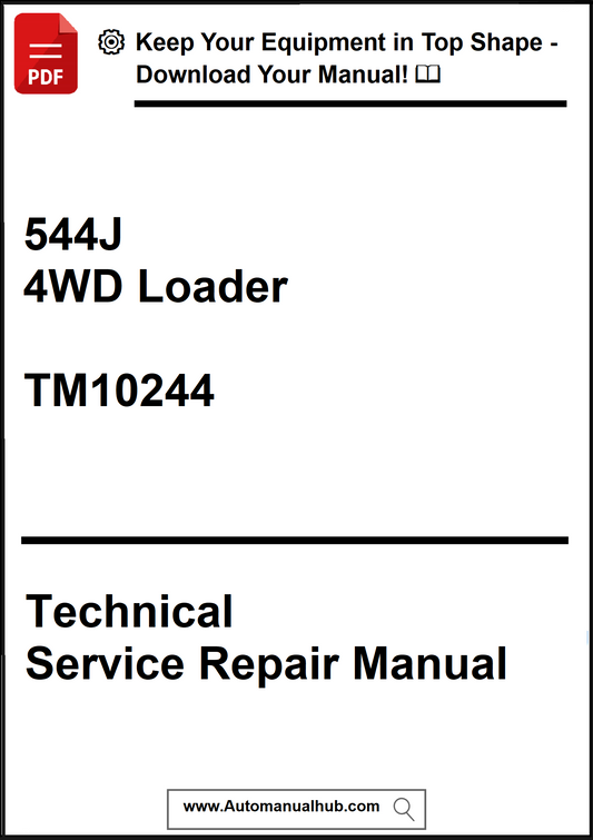 Technical Service Repair Manual for 544J 4WD Loader with download prompt.
