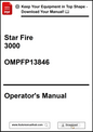 Operator's manual for Star Fire 3000 with download prompt on a white background