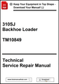Technical Service Repair Manual for 310SJ Backhoe Loader with download prompt.