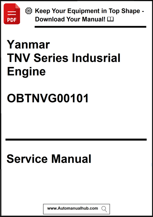 Yanmar TNV Series Industrial Engine service manual cover with text and logo.