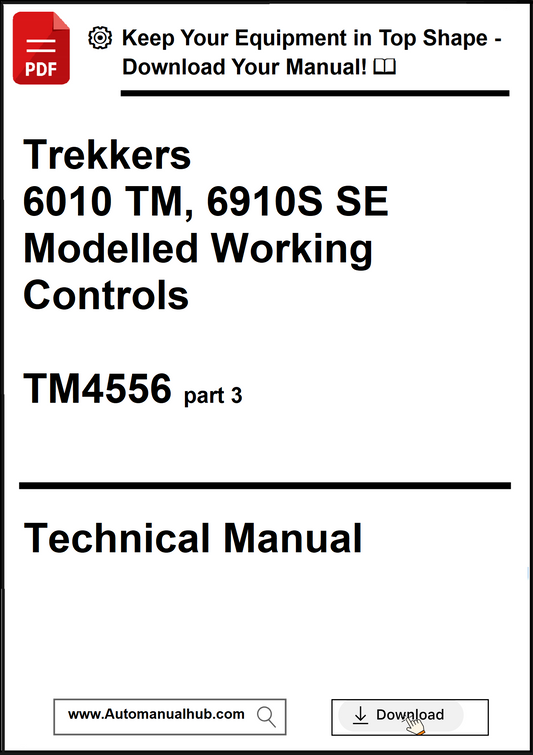 Technical manual cover for Trekkers 6010 TM, 6910S SE with download prompt.