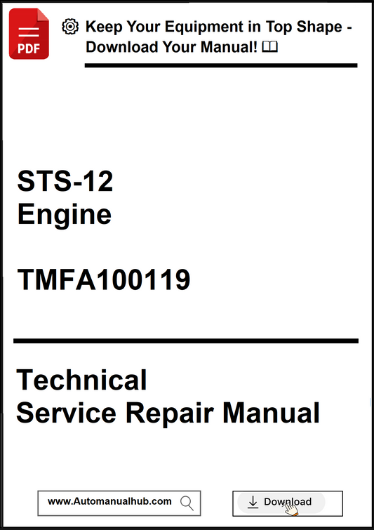 Technical Service Repair Manual for STS-12 Engine with download prompt.