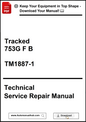 Technical Service Repair Manual for Tracked 753G F B model with download prompt.