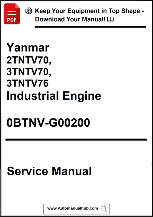 Yanmar industrial engine service manual cover with text and logo