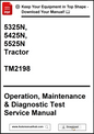 Manual cover for 5325N, 5425N, 5525N Tractor Operation, Maintenance & Diagnostic Test Service Manual TM2198.