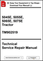 John Deere 5045E, 5055E, 5065E, 5075E Tractor Technical Service Repair Manual TM902519 - PDF