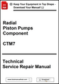 Technical service repair manual for radial piston pumps component CTM7 on a white background
