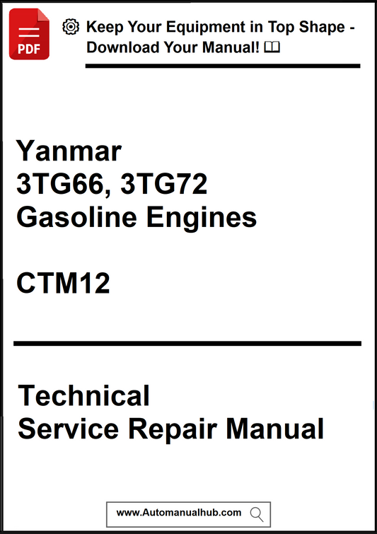 Yanmar gasoline engines technical service repair manual on a white background