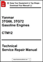 Yanmar gasoline engines technical service repair manual on a white background