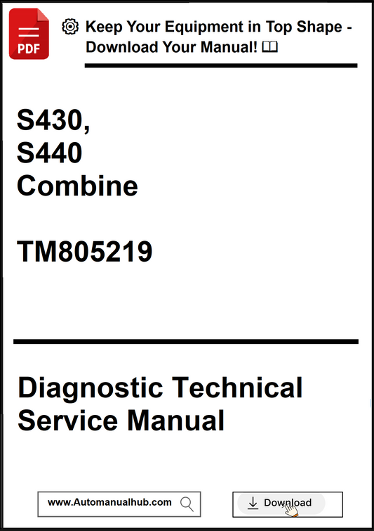 Diagnostic technical service manual for S430 and S440 combines with a download prompt.