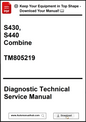 Diagnostic technical service manual for S430 and S440 combines with a download prompt.