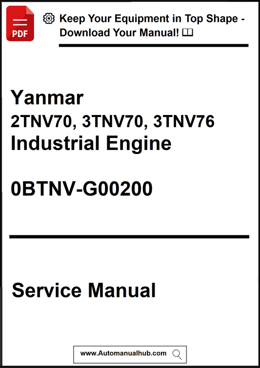 Yanmar industrial engine service manual cover with text and logo.