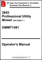 Operator's manual for a professional utility mower with model number OMMT1491.