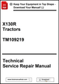 Technical Service Repair Manual for X130R Tractors with download prompt.