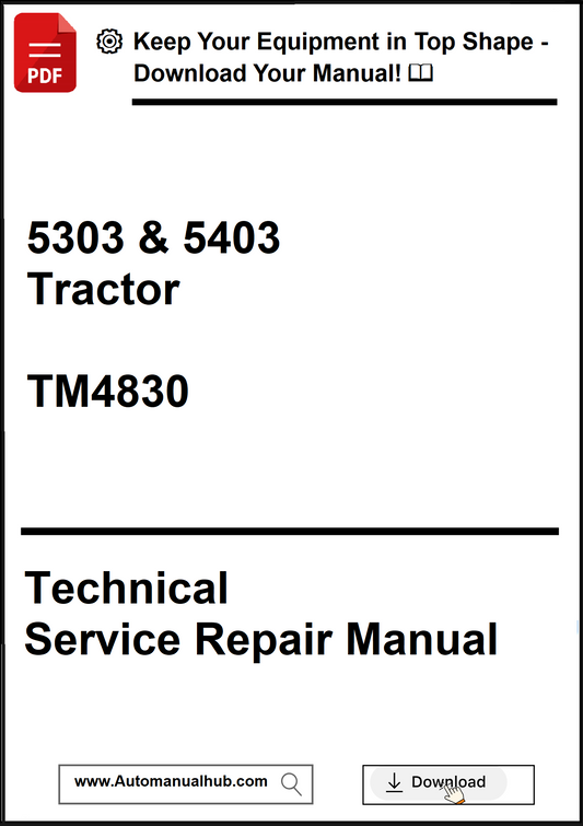 Technical Service Repair Manual for 5303 & 5403 Tractor with download prompt.