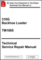 John Deere 310G Backhoe Loader Operation, Maintenance & Diagnostic Test Service Manual TM1885 - PDF