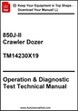 John Deere 850J-II Crawler Dozer Operation & Diagnostic Test Technical Manual TM14230X19 - PDF