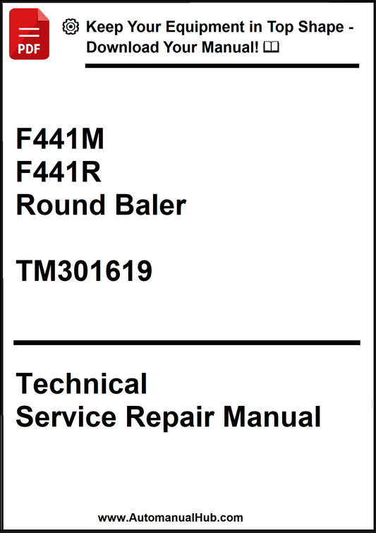 Technical Service Repair Manual for F441M and F441R Round Baler with download link.