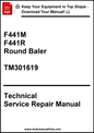 Technical Service Repair Manual for F441M and F441R Round Baler with download link.