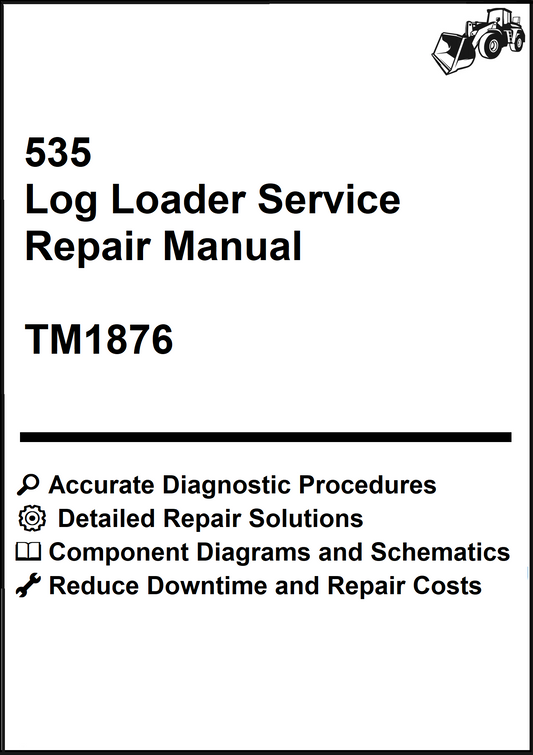 John Deere 535 Log Loader Service Repair Manual TM1876 - PDF
