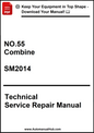 Technical Service Repair Manual for Combine SM2014 on a white background
