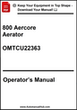 John Deere 800 Aercore Aerator Operator's Manual OMTCU22363 - PDF