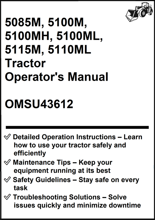 John Deere 5085M, 5100M, 5100MH, 5100ML, 5115M, 5110ML Tractor Operator's Manual OMSU43612 - PDF