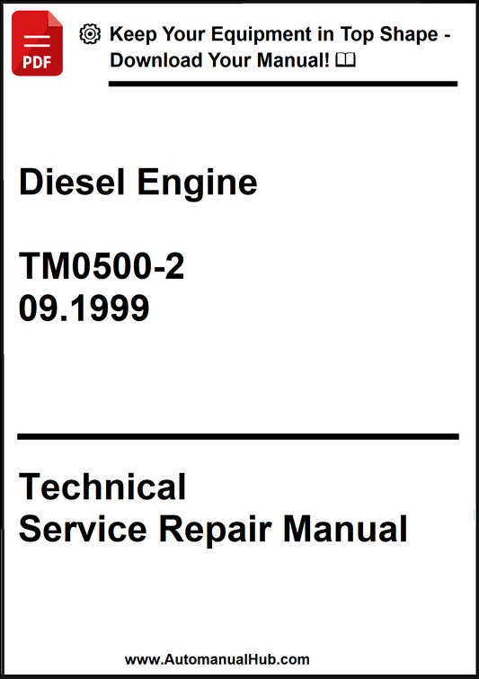 Technical Service Repair Manual for Diesel Engine TM0500-2 dated 09.1999 on a white background.