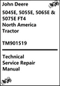 John Deere 5045E, 5055E, 5065E & 5075E FT4 North America Tractor Technical Service Repair Manual TM901519 - PDF