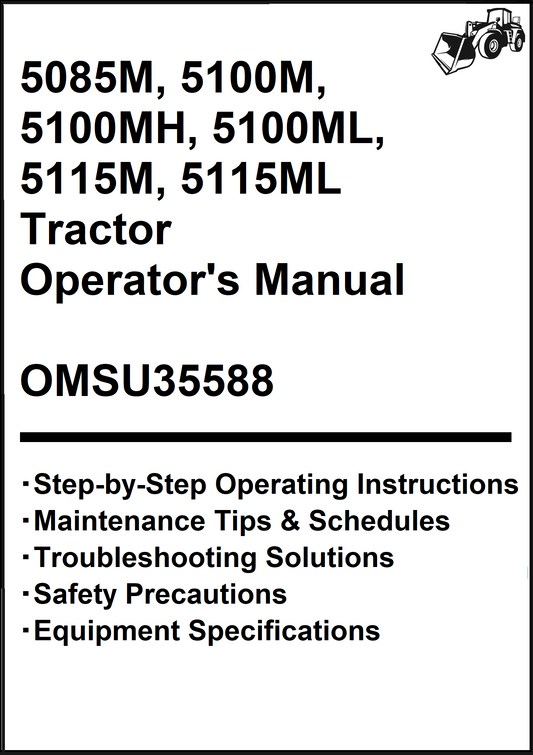 John Deere 5085M, 5100M, 5100MH, 5100ML, 5115M, 5115ML Tractor Operator's Manual OMSU35588 - PDF