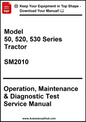 Manual cover for Model 50, 520, 530 Series Tractor SM2010 Operation, Maintenance & Diagnostic Test Service Manual.