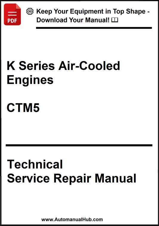 Technical Service Repair Manual for K Series Air-Cooled Engines CTM5 on a white background